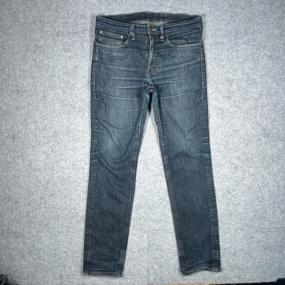 Levi's Denim Jeans Mens 34x32 Blue 511 Slim Fit Casual Stretch Workwear